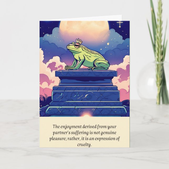 Tarjeta frog message happy birthday (Anverso)