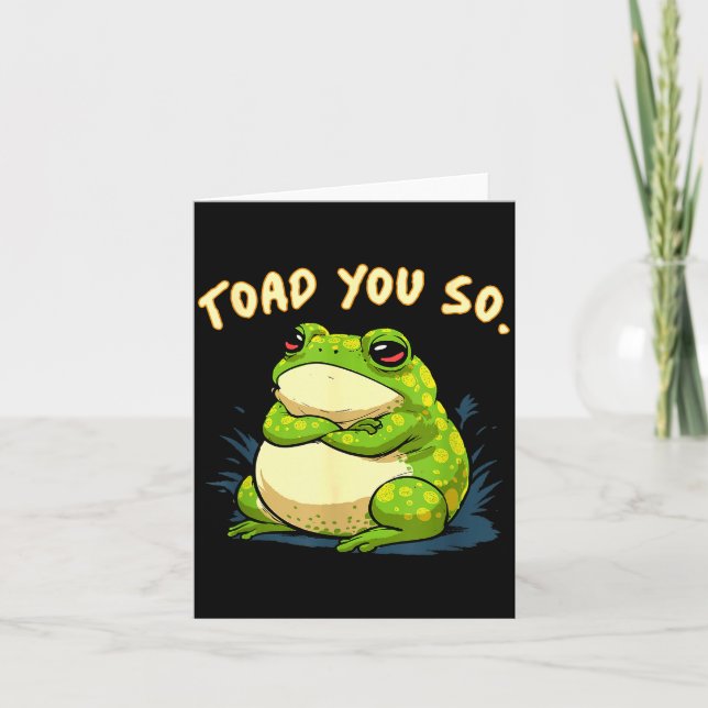 Tarjeta Frog Shirt Toad You So Funny Toad Meme  (Anverso)