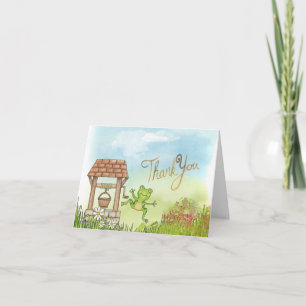Tarjeta Frog Watercolor Cute Gracias