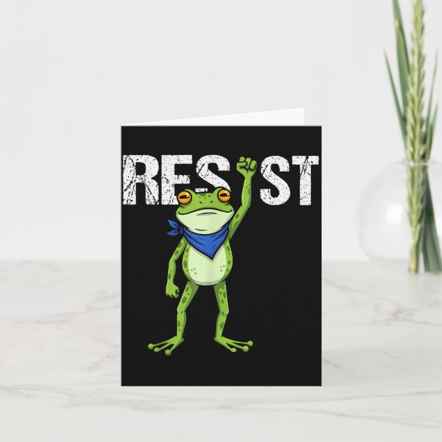 Tarjeta Frogs Resist - Rtland Frog Protest Funny  (Anverso)