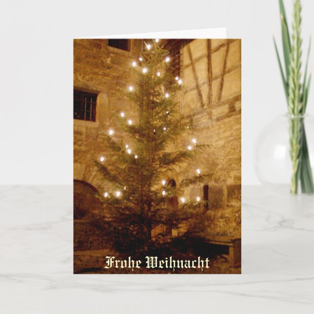 Tarjeta-Frohe alemana Weihnacht del navidad (Anverso)