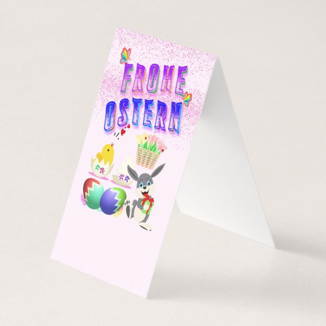 Tarjeta Frohe Ostern (Anverso)