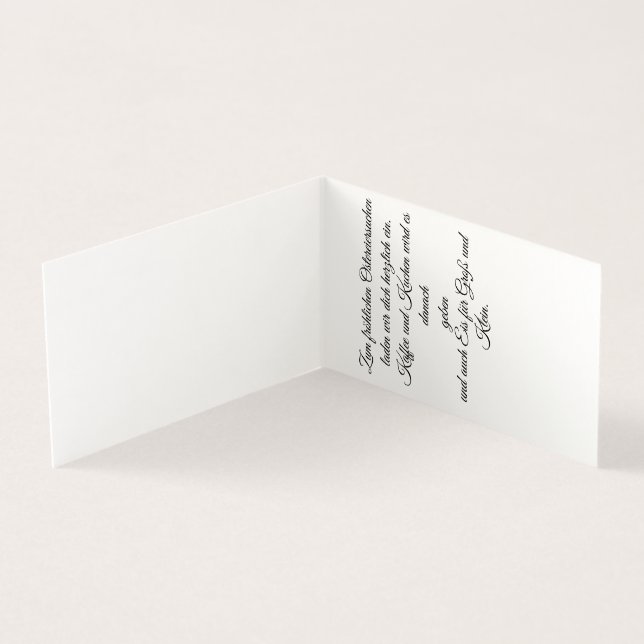 Tarjeta Frohe Ostern - Osterhase in Blumen (Interior)