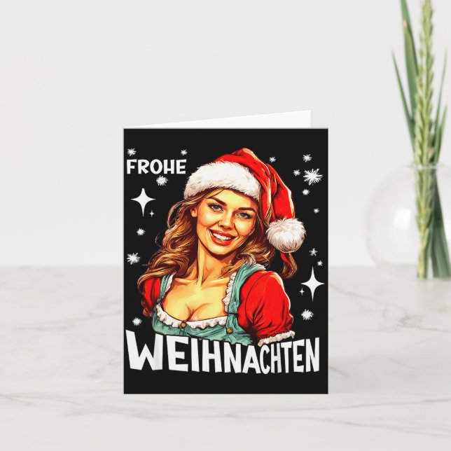 Tarjeta Frohe Weihnachten German Christmas  (Anverso)