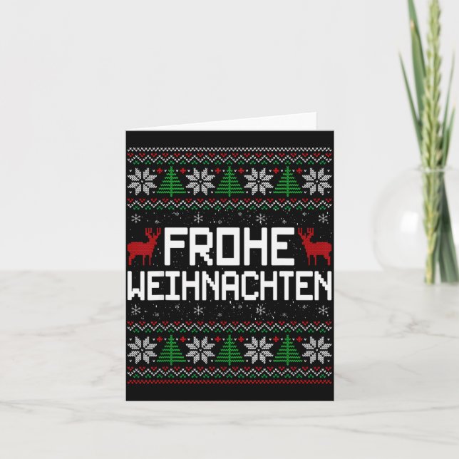 Tarjeta Frohe Weihnachten German Merry Christmas Holidays  (Anverso)