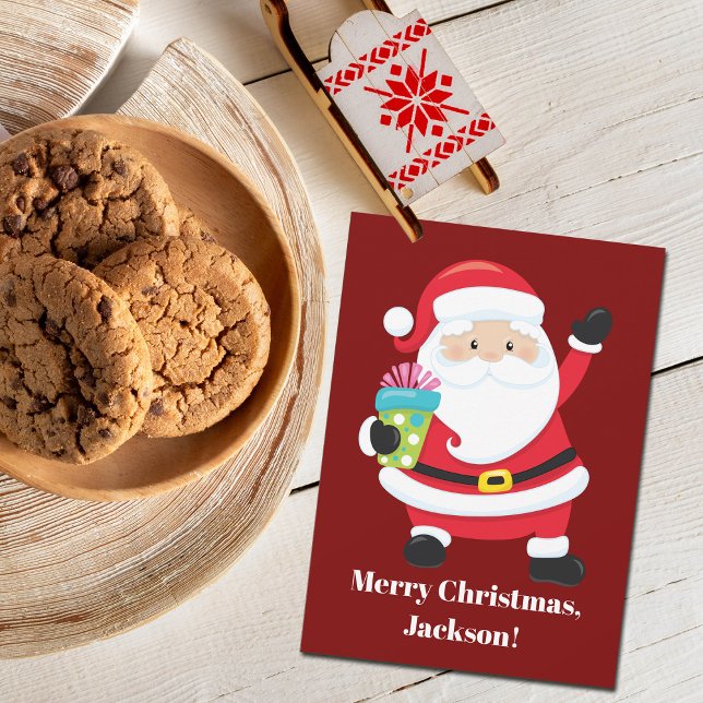 Tarjeta From Santa Red Personalized Kids Christmas (Subido por el creador)