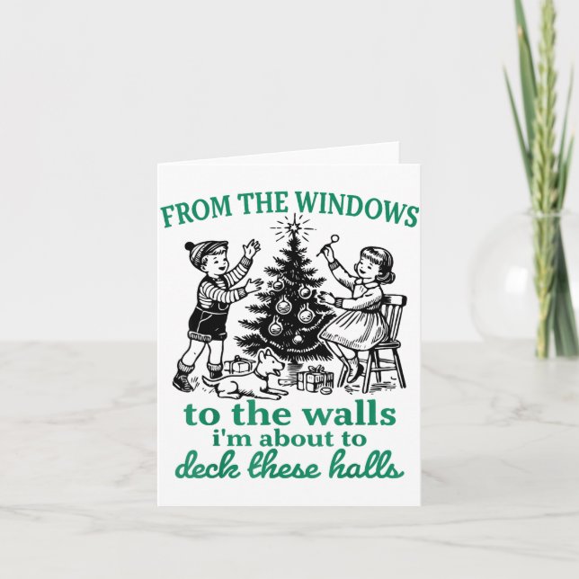 Tarjeta From The Windows To The Walls Funny Christmas Tree (Anverso)
