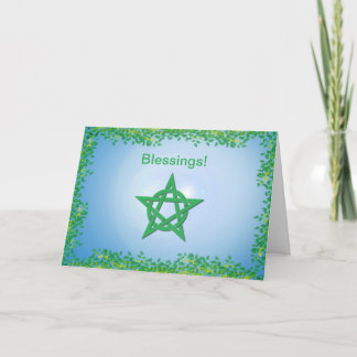 Tarjeta frondosa de las bendiciones del compromiso