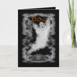 Tarjeta Frontera blanca de la voluta del fantasma