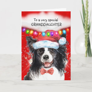 Tarjeta Frontera Collie nieta lindas felicitaciones navide
