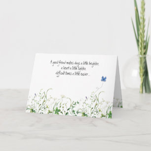 Tarjeta Frontera de flores silvestres para el cumpleaños d