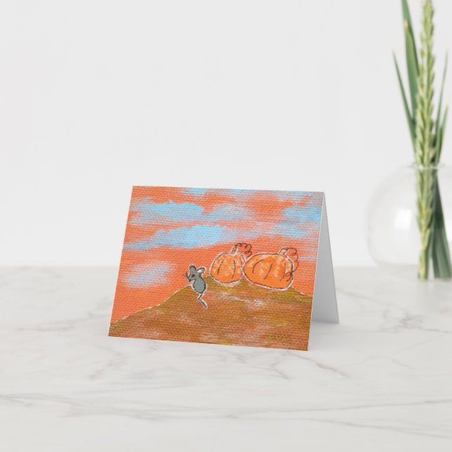 Tarjeta Frost On The Pumpkin Original Art Note Card (Anverso)