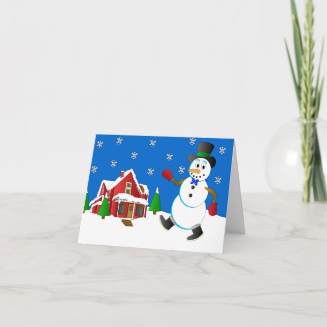 Tarjeta Frosty el muñeco de nieve de Joel Anderson (Anverso)