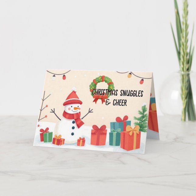 Tarjeta Frosty Fun & Christmas Cheer (Anverso)