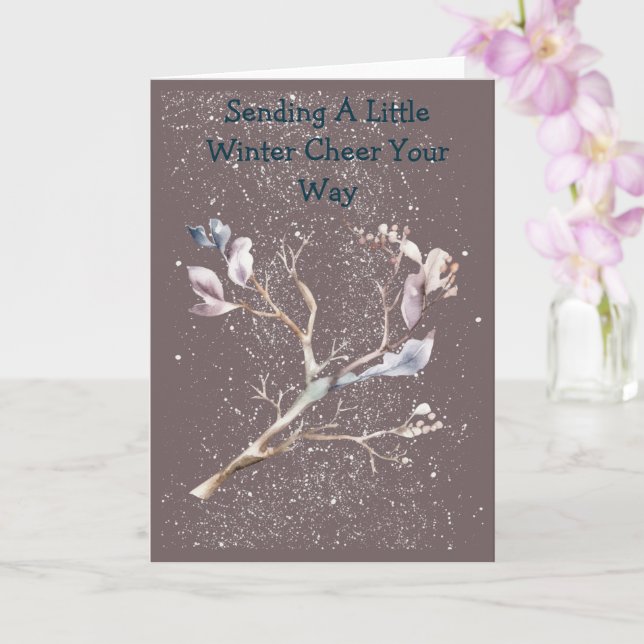 Tarjeta Frosty Fun Soft Color Greeting Card (Orquídea)