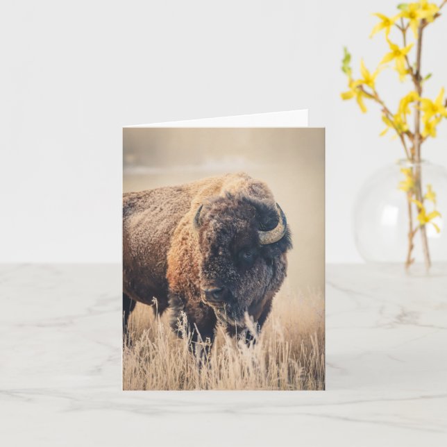 Tarjeta Frosty Morning - 4" x 5.6" Notecard (flor amarilla)