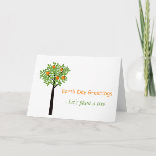 Tarjeta Fruit tree Earth Day saludos.