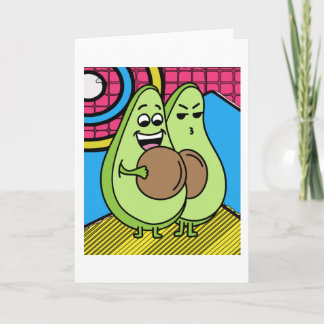 Tarjeta Fruta de aguacate divertida