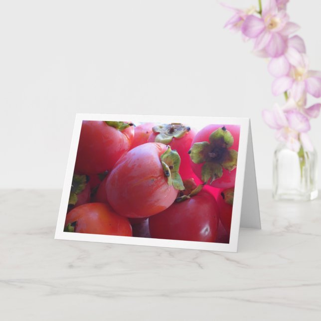 Tarjeta Fruta de caqui (Orquídea)