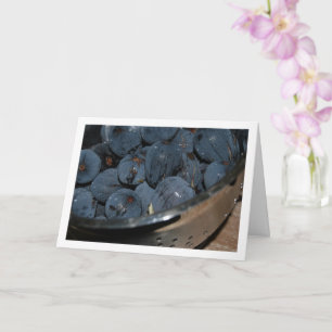 Tarjeta Fruta de higo en colador