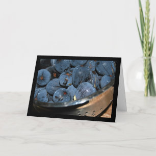 Tarjeta Fruta de higo en colador
