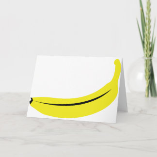 Tarjeta fruta de la banana amarilla