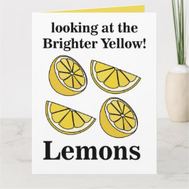 Tarjeta Fruta De Los Lemones Mirando Los Lemones Amarillos