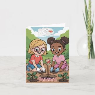 Tarjeta Fruta del espíritu: Paciencia de los niños