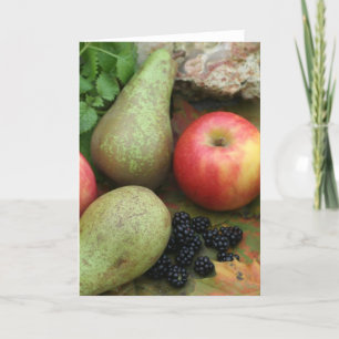 Tarjeta fruta del otoño
