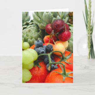 Tarjeta Fruta y verduras