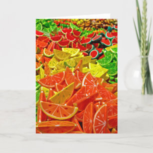 Tarjeta Frutas de colores
