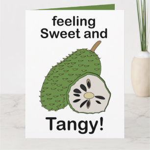 Tarjeta Frutas de Guanábana Sintiéndose Dulces y Ácidas