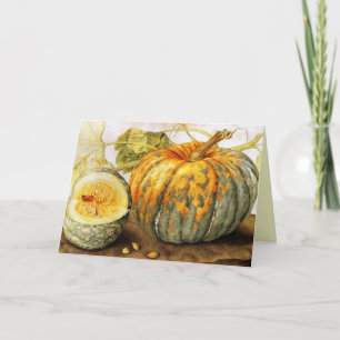 TARJETA FRUTAS DE LA TEMPORADA / CALABAZAS