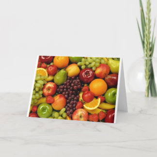 Tarjeta frutas y frutas