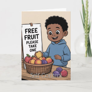 Tarjeta Fruto del Espíritu: Autocontrol para Niños