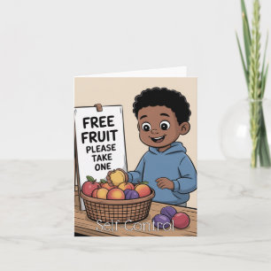 Tarjeta Fruto del Espíritu: Autocontrol para Niños