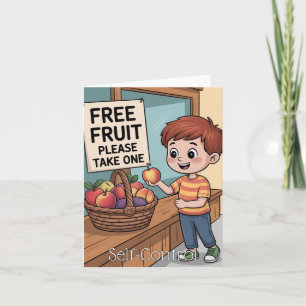 Tarjeta Fruto del Espíritu: Dominio Propio para Niños