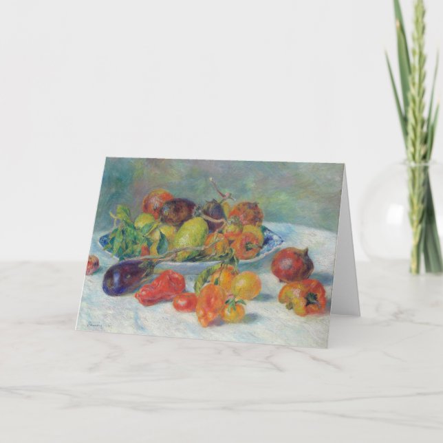 Tarjeta Frutos de Midi | Pierre-Auguste Renoir (Anverso)