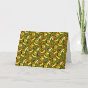 Tarjeta Frutos tropicales amarillo sin soldadura