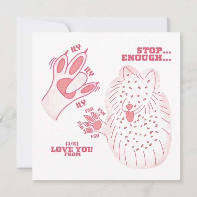 Tarjeta FSH - Detente suficiente J/K te quiere - Diseño AS (Anverso)