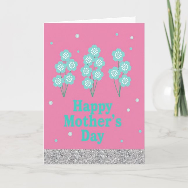 Tarjeta Fuchsia Field Mothers Day Card (Anverso)