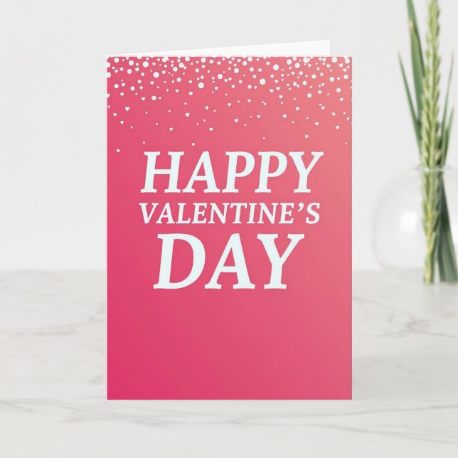 Tarjeta Fuchsia Valentine Glitter Texture Card (Anverso)