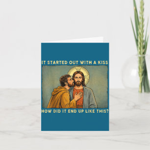 Tarjeta Fue solo un beso jesus & judas meme divertido