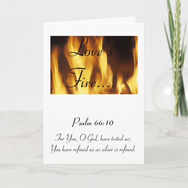 Tarjeta Fuego de amor - Aniversario feliz (Anverso)