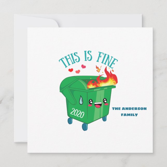 Tarjeta Fuego De Basura, Esto Es Un Buen Navidad De Sucks  (Anverso)