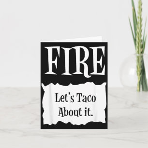 Tarjeta FUEGO - Disfraz de taco de Halloween de paquete ca