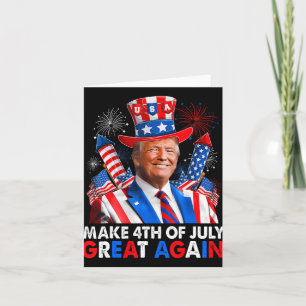 Tarjeta Fuego Patriótico Donald Trump El 4 De Julio Del G