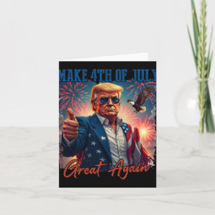 Tarjeta Fuego Patriótico Donald Trump El 4 De Julio Del G