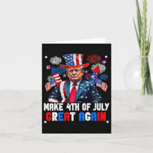 Tarjeta Fuego Patriótico Donald Trump El 4 De Julio Del G