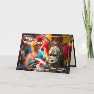 Tarjeta 💚💜💛Fuego y Oro: Espectáculo de Mardi Gras